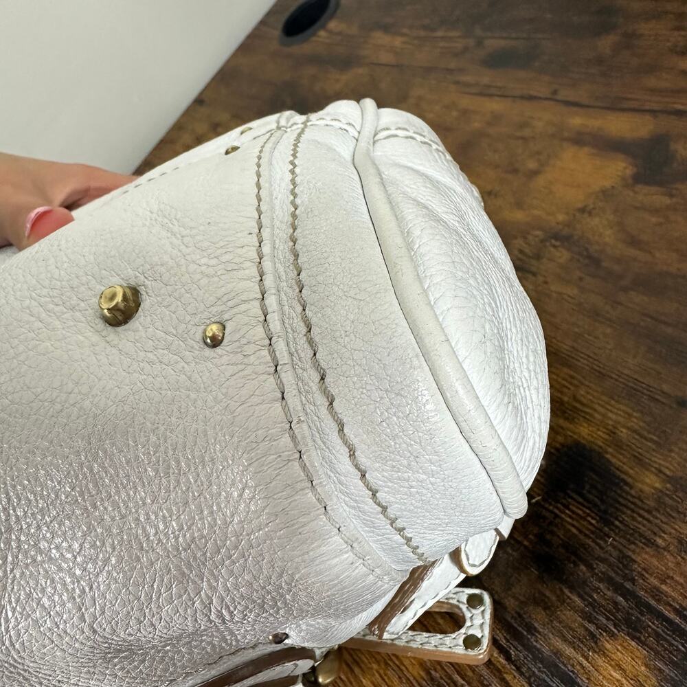 Chloe Paddington White Leather Satchel Bag Vintage Authentic - Picture 16 of 16